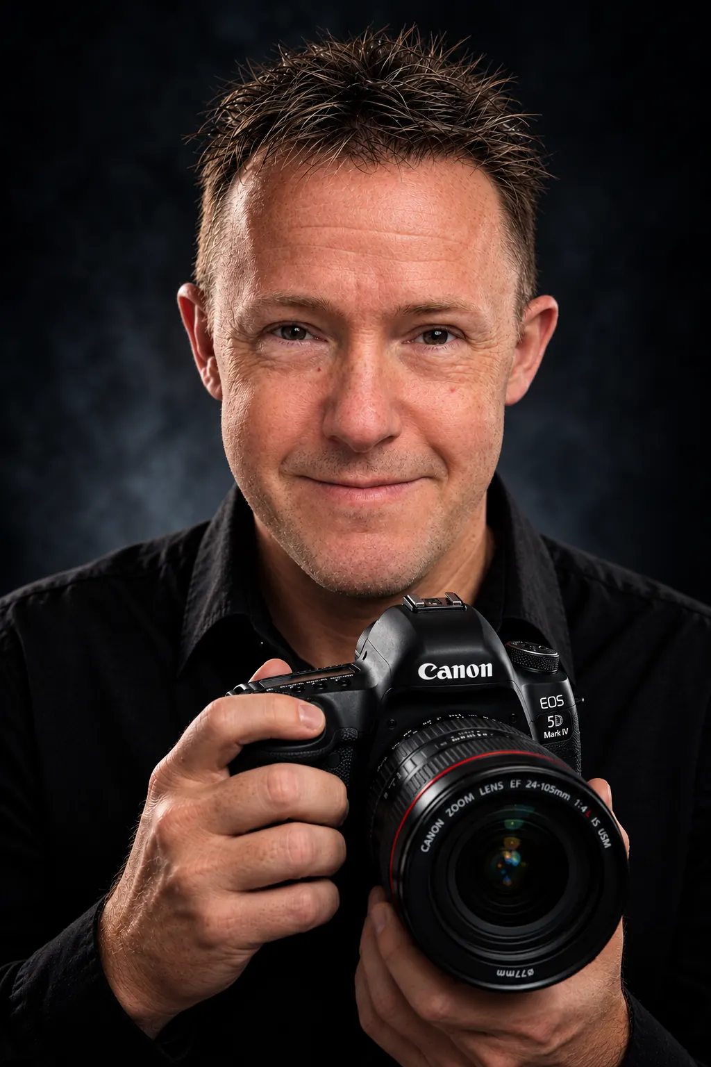 Fotograf und Videoproduzent Dirk Delhaes mit Kamera